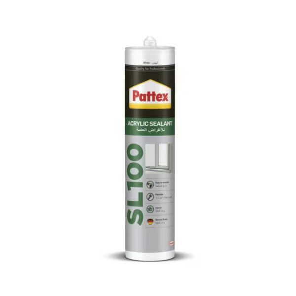 Pattex SL100 Acrylic لسد شقوق الجدران وفواصل الألومنيوم