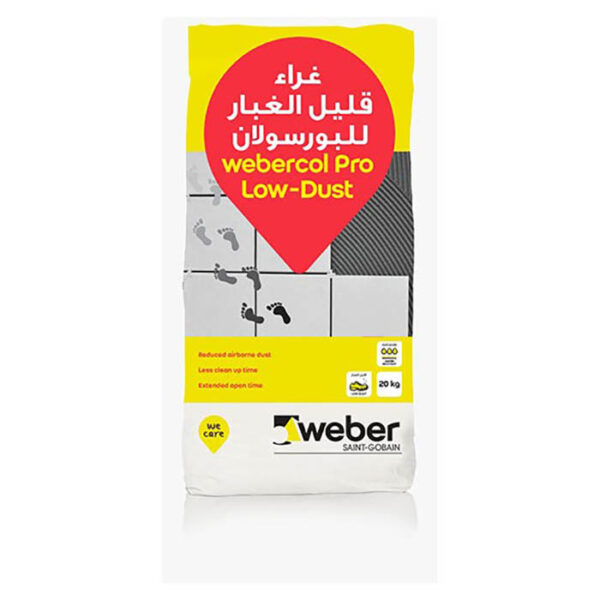 غراء قليل الغبار للبورسلان webercol pro 20 KG